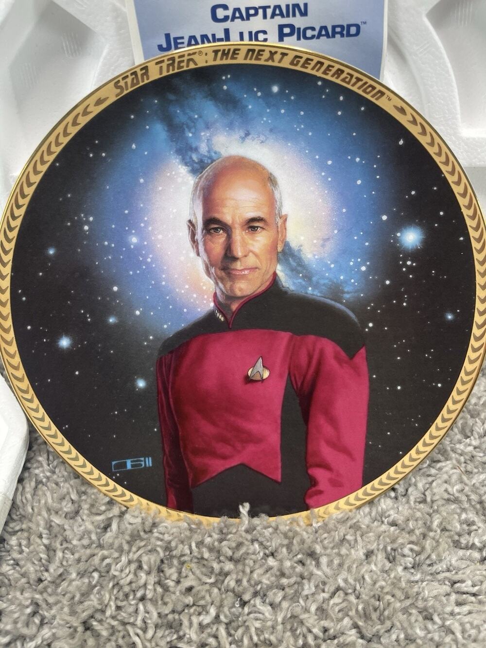 Star Trek The Next Generation Hamilton Plate Captain Jean Luc Picard 1993